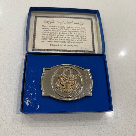 International Monetary Mint 200th Anniversary American Eagle Belt Buckle - Picture 5 of 8